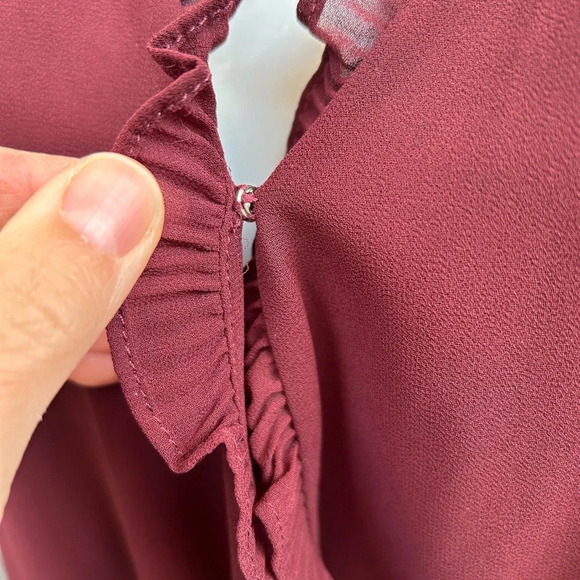 Marlee Bohemian  Ruffle Front Peplum Blouse, size Large - Picture 6 of 10